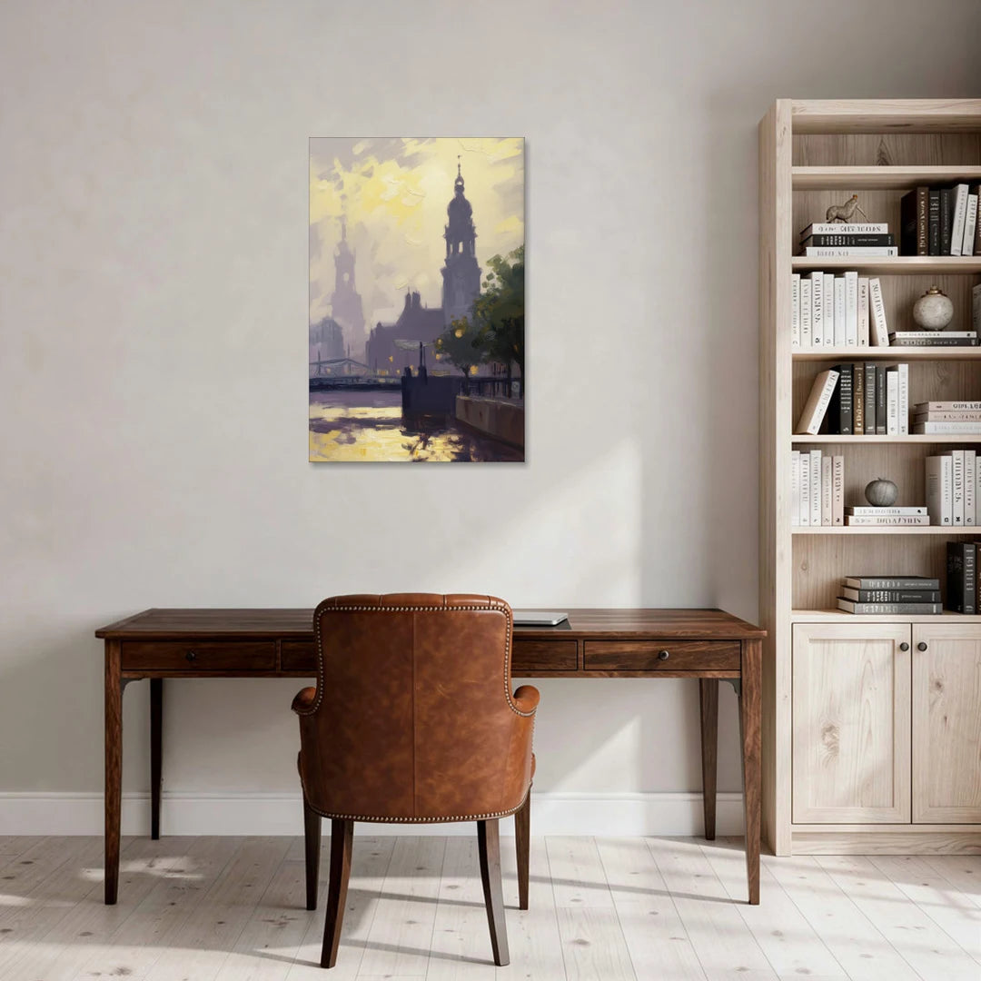 St. Michaelis Silhouette - Canvas Wall Art - Office - 24x36