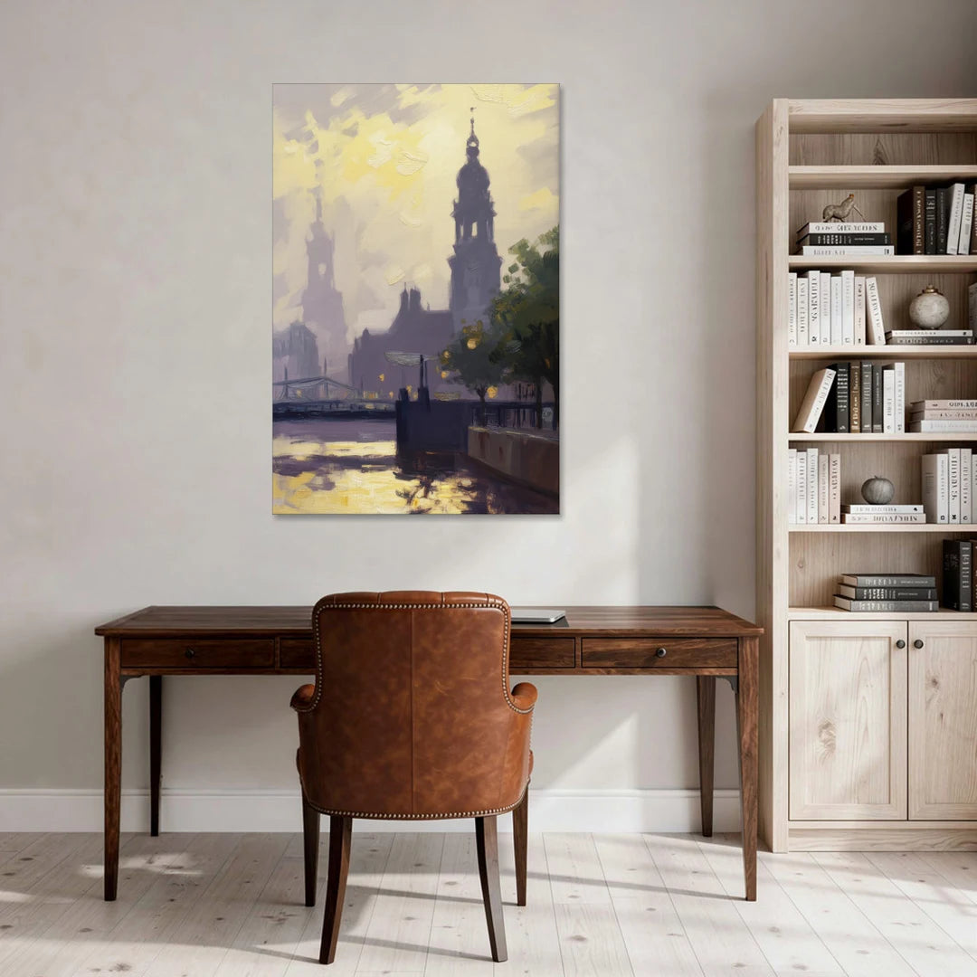 St. Michaelis Silhouette - Canvas Wall Art - Office - 32x48