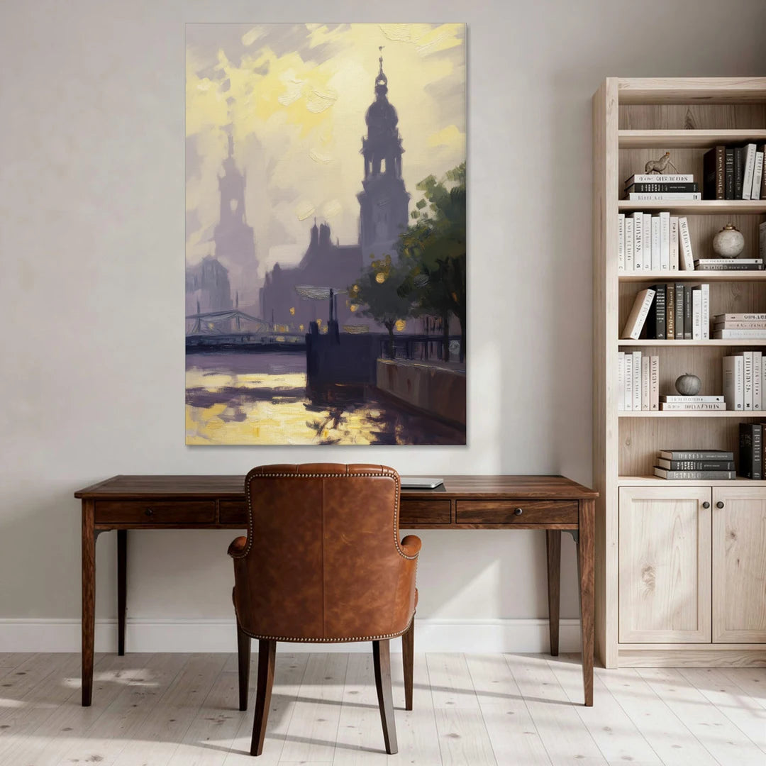 St. Michaelis Silhouette - Canvas Wall Art - Office - 40x60
