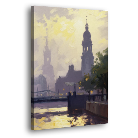 St. Michaelis Silhouette - Canvas Wall Art - Side
