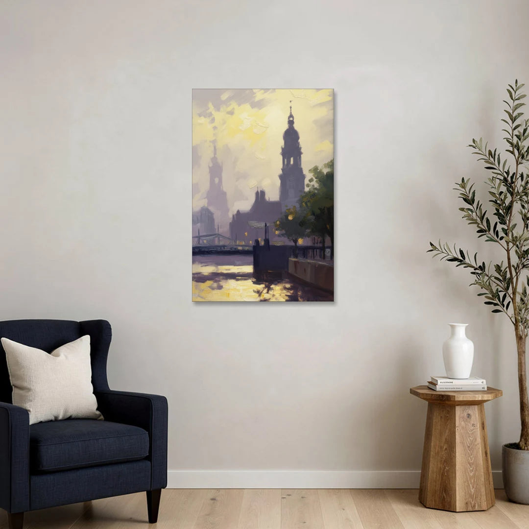 St. Michaelis Silhouette - Canvas Wall Art - Sofa - 24x36