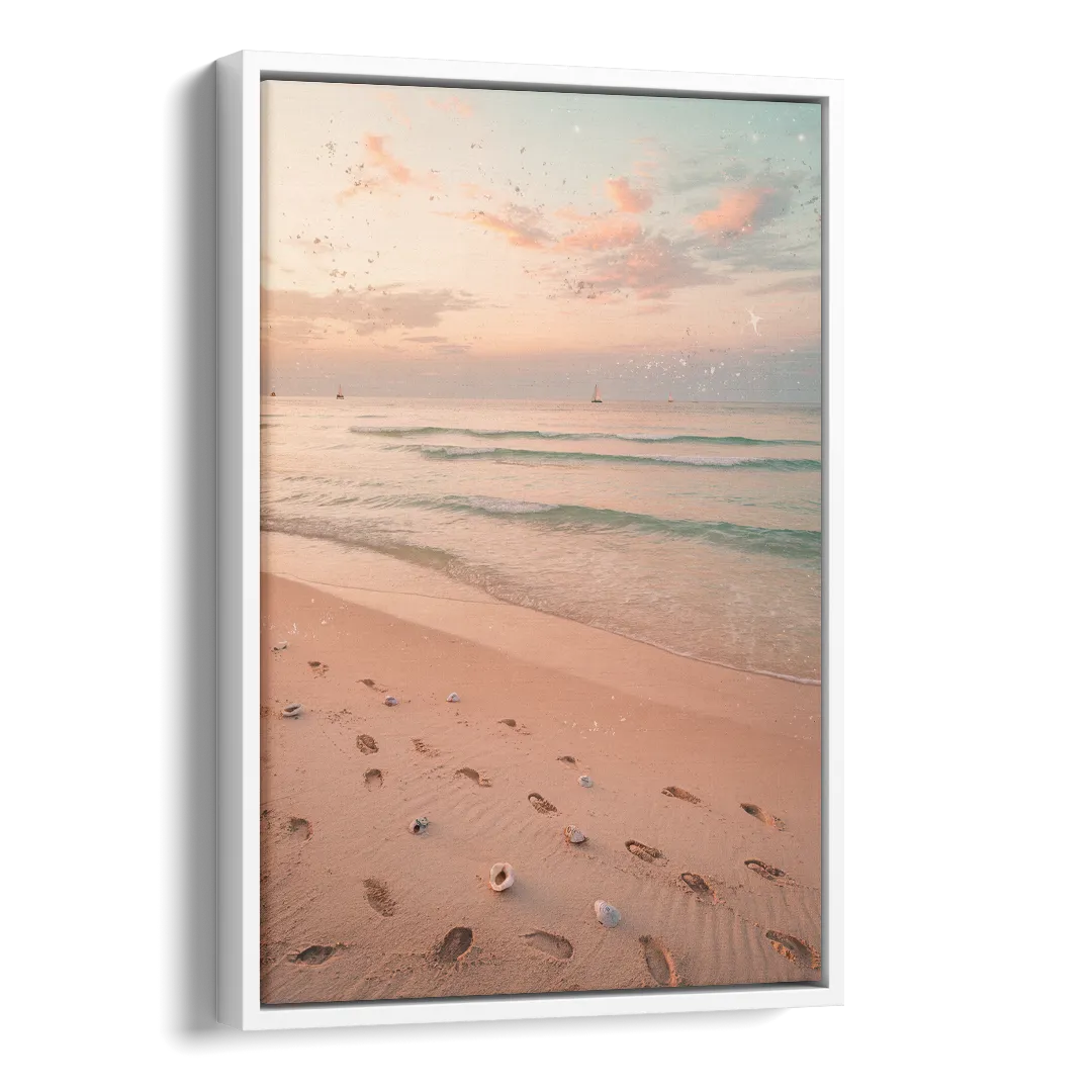 St. Petersburg Beachfront Serenity Side - White Canvas Wall Art