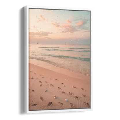 St. Petersburg Beachfront Serenity Side - White Canvas Wall Art
