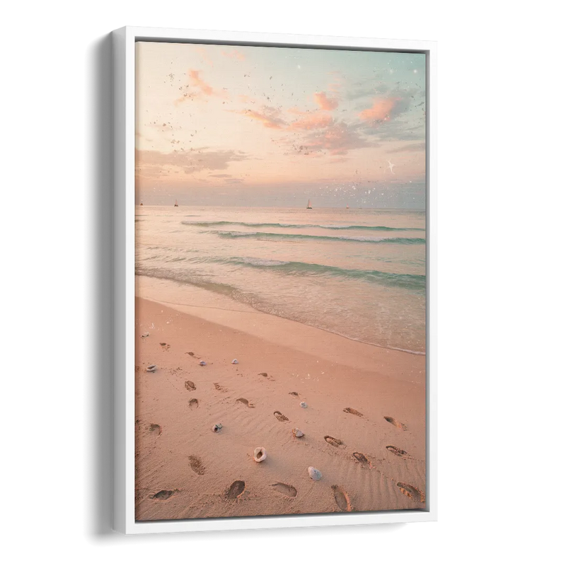 St. Petersburg Beachfront Serenity Side - White Canvas Wall Art