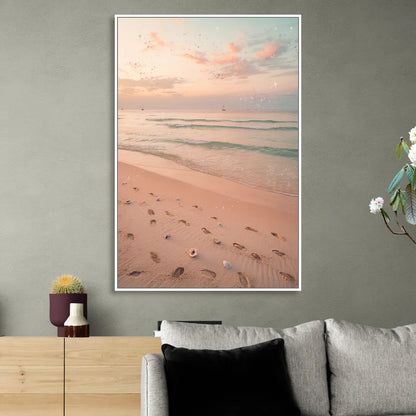 St. Petersburg Beachfront Serenity Sitting Room - White Canvas Wall Art
