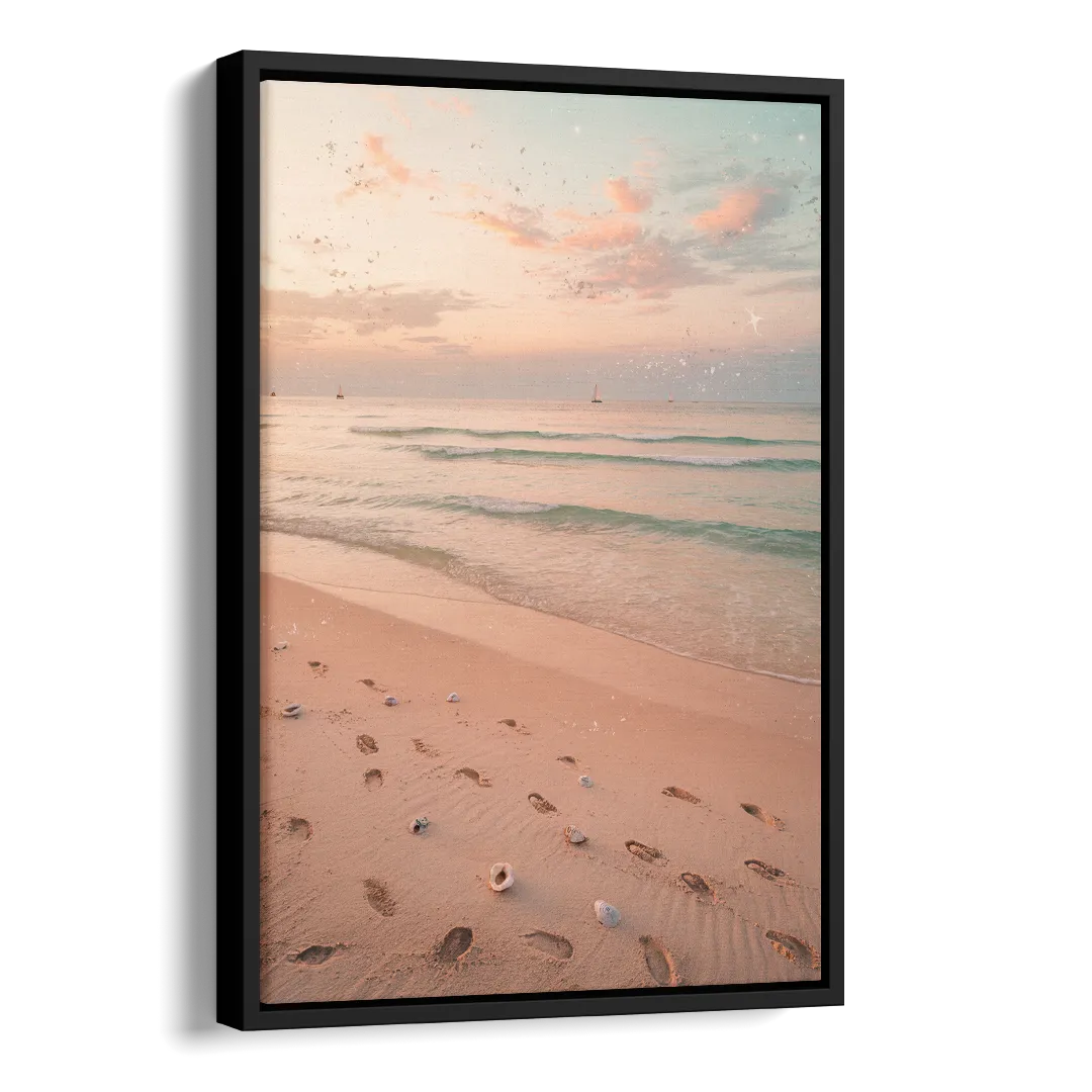 St. Petersburg Beachfront Serenity Side - Black Canvas Wall Art