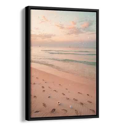 St. Petersburg Beachfront Serenity Side - Black Canvas Wall Art