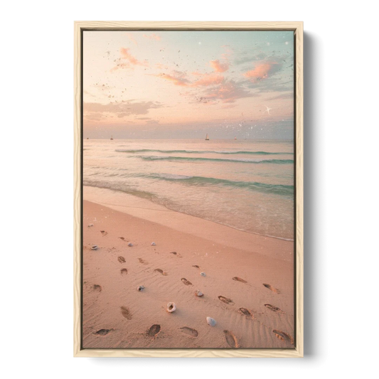 St. Petersburg Beachfront Serenity - Oak Framed Canvas Wall Art - Front