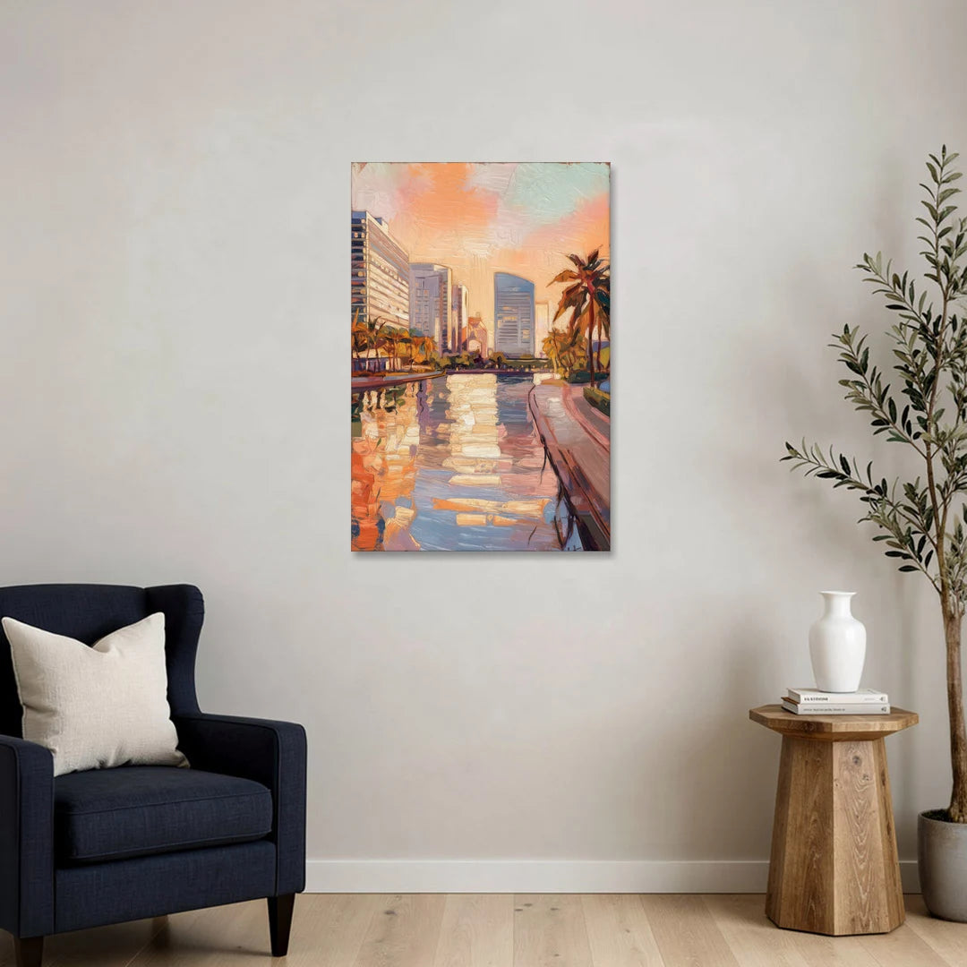 St. Petersburg Downtown Charm - Canvas Wall Art - Sofa - 24x36
