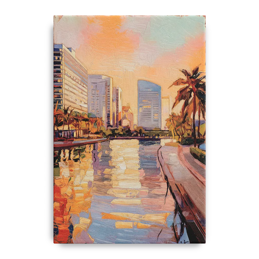 St. Petersburg Downtown Charm Front - Canvas Wall Art