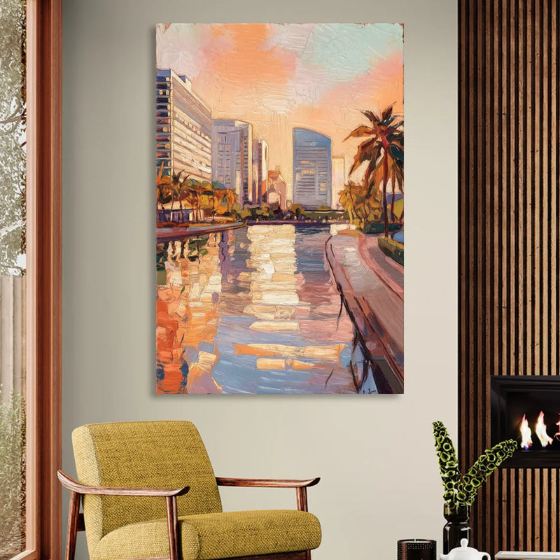 St. Petersburg Downtown Charm Sitting Room - Canvas Wall Art