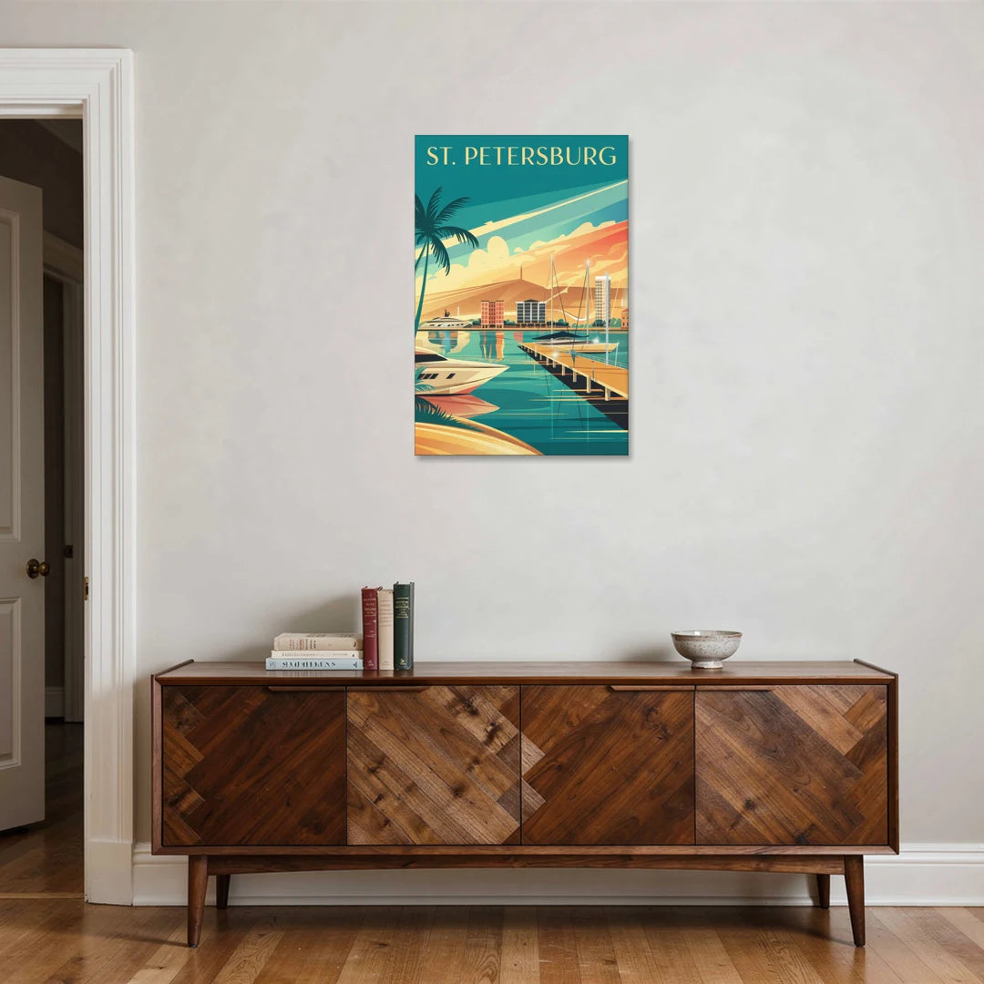 St. Petersburg Gulf Coast Views - Canvas Wall Art - Coffee Table - 24x36