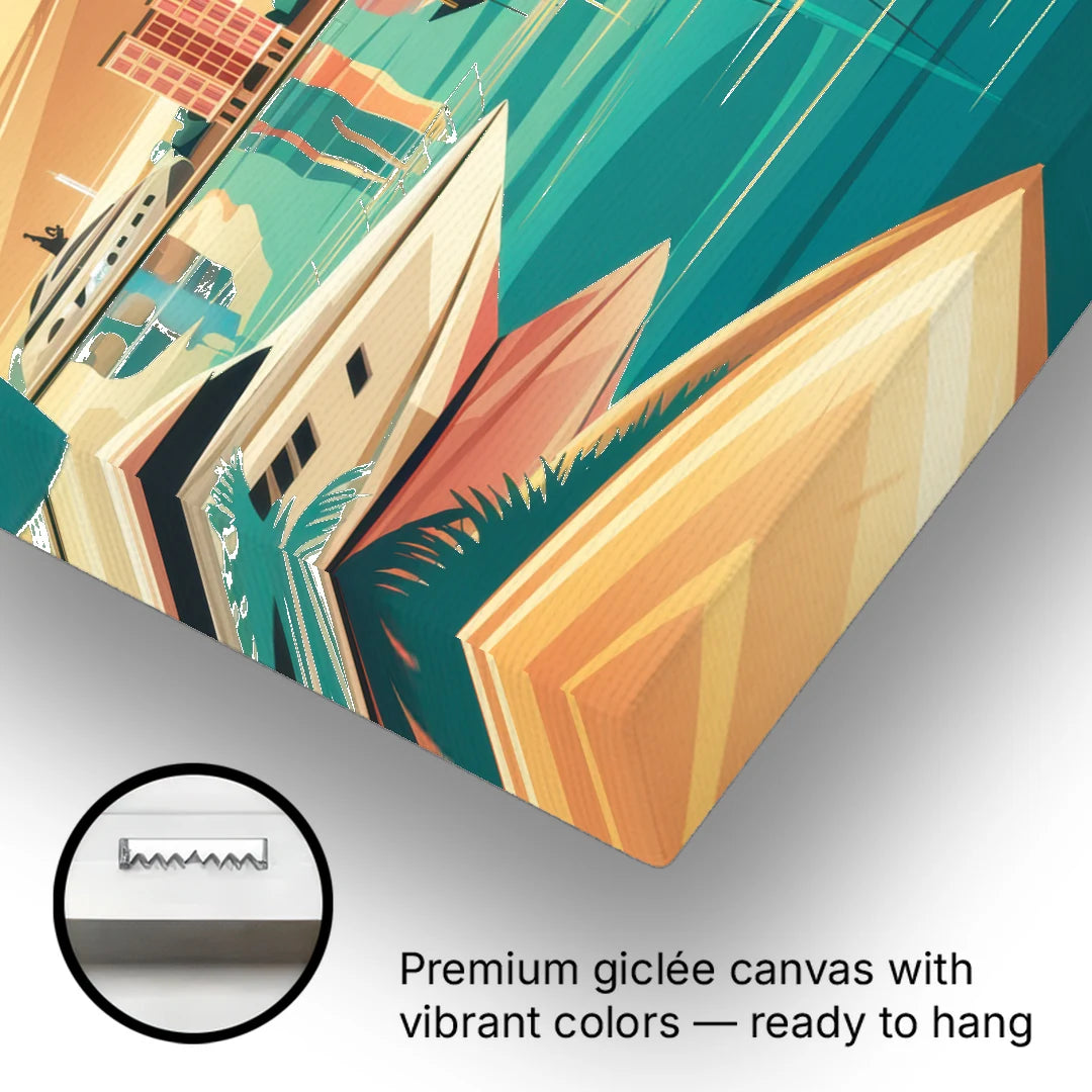 St. Petersburg Gulf Coast Views - Canvas Wall Art - Gallery Wrap Corner