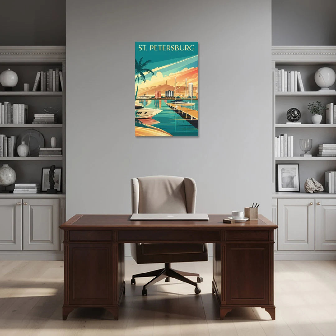 St. Petersburg Gulf Coast Views - Canvas Wall Art - Office - 24x36