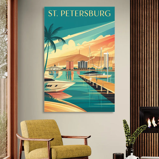 St. Petersburg Gulf Coast Views Living Room - Canvas Wall Art