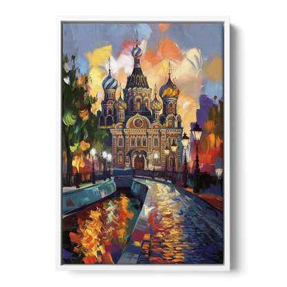 St. Petersburg Historic District Front - White Canvas Wall Art