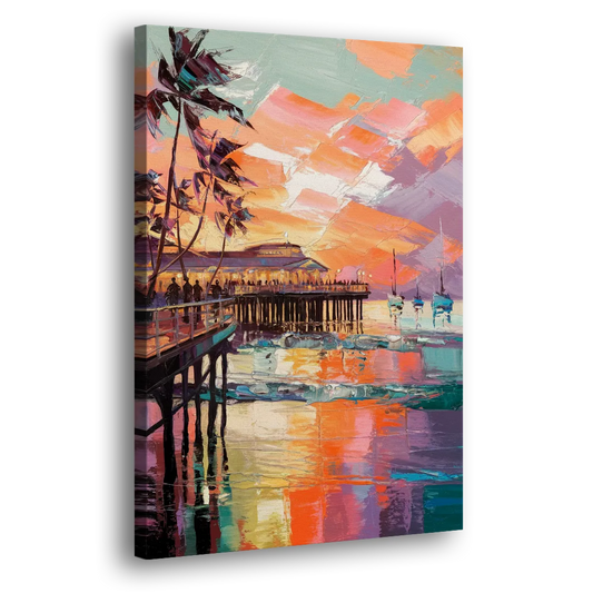 St. Petersburg Pier Vibes Side - Canvas Wall Art
