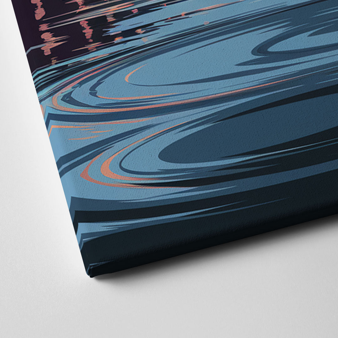 St. Petersburg Skyline Reflection Canvas Close Up