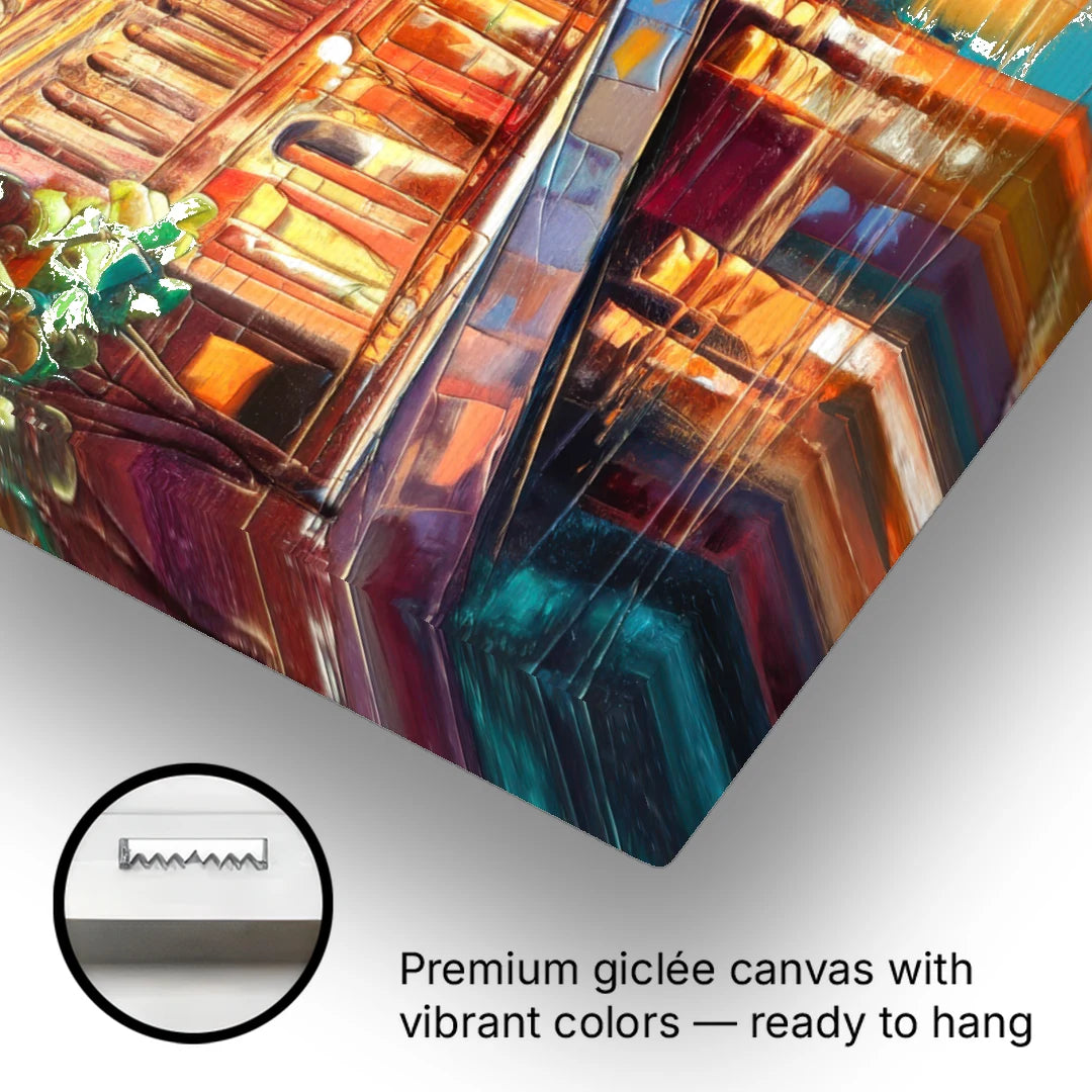 St. Petersburg Vibrant Streets - Canvas Wall Art - Gallery Wrap Corner