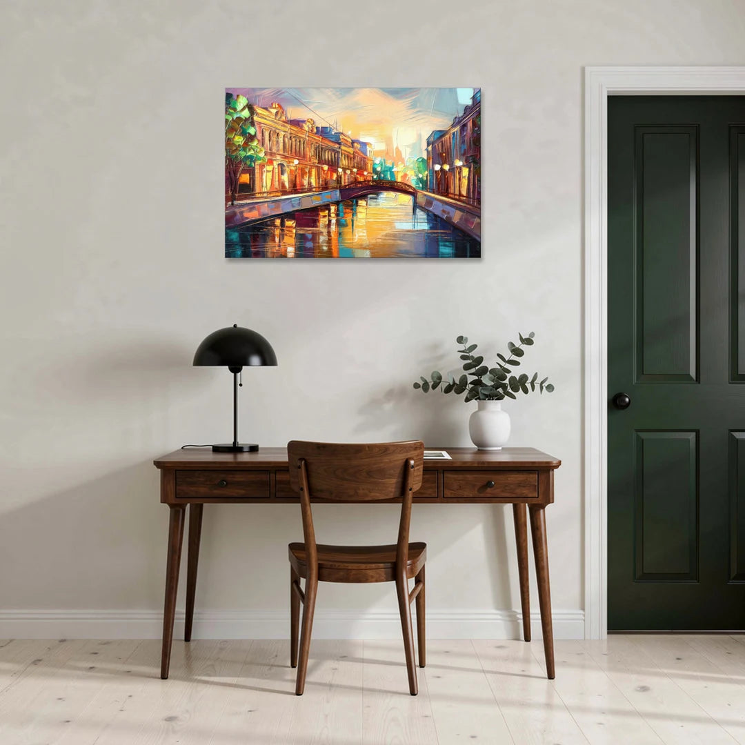 St. Petersburg Vibrant Streets - Canvas Wall Art - Office - 36x24