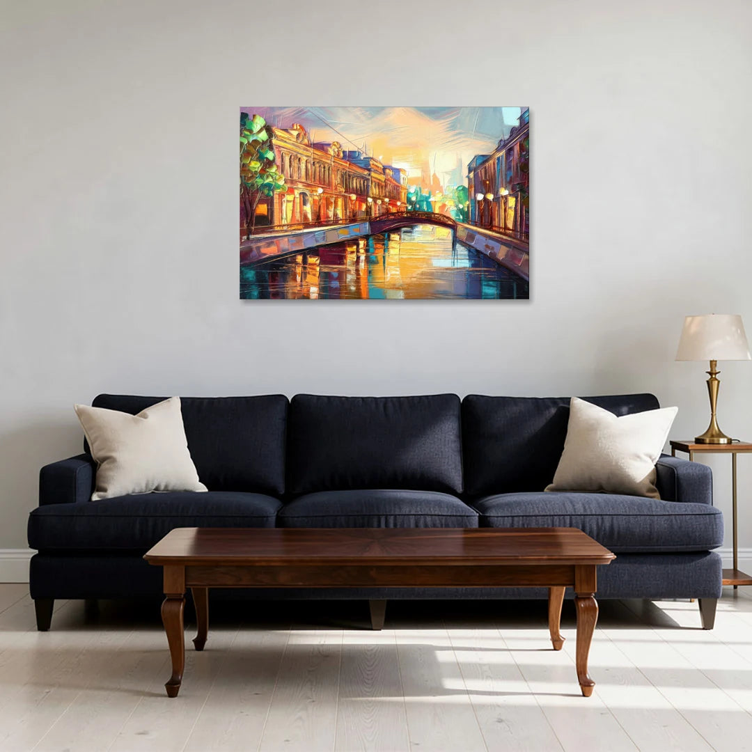 St. Petersburg Vibrant Streets - Canvas Wall Art - Sofa - 36x24