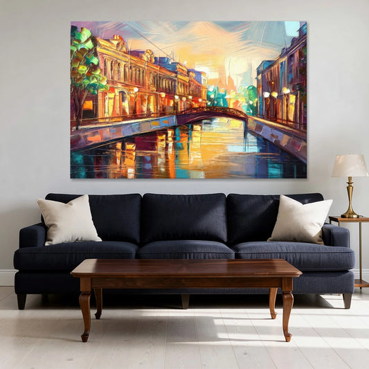 St. Petersburg Vibrant Streets - Canvas Wall Art - Sofa - 60x40