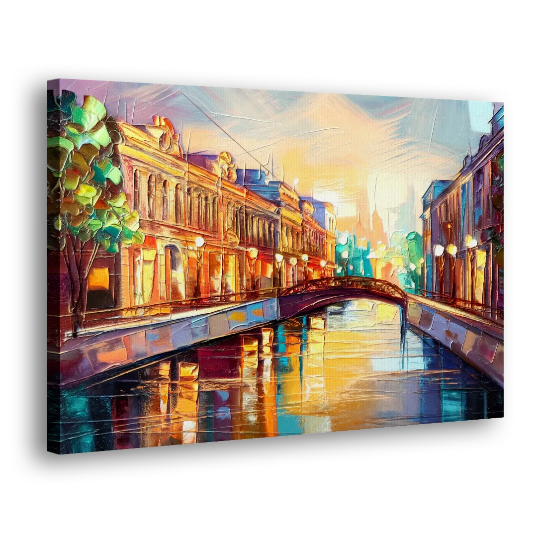 St. Petersburg Vibrant Streets Side - Canvas Wall Art