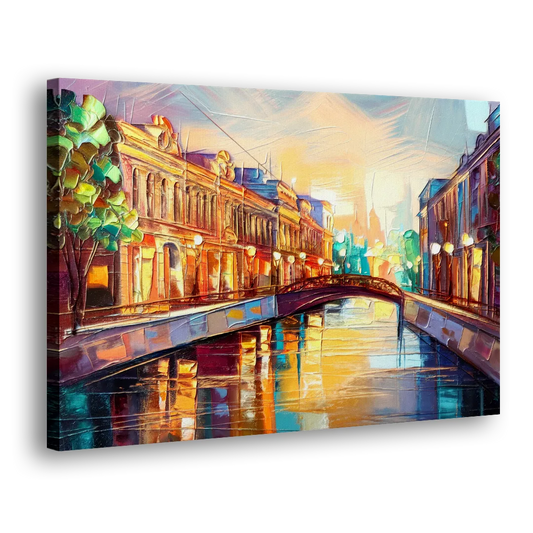 St. Petersburg Vibrant Streets Side - Canvas Wall Art