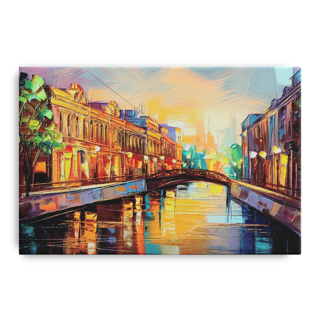 St. Petersburg Vibrant Streets Front - Canvas Wall Art