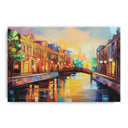 St. Petersburg Vibrant Streets Front - Canvas Wall Art