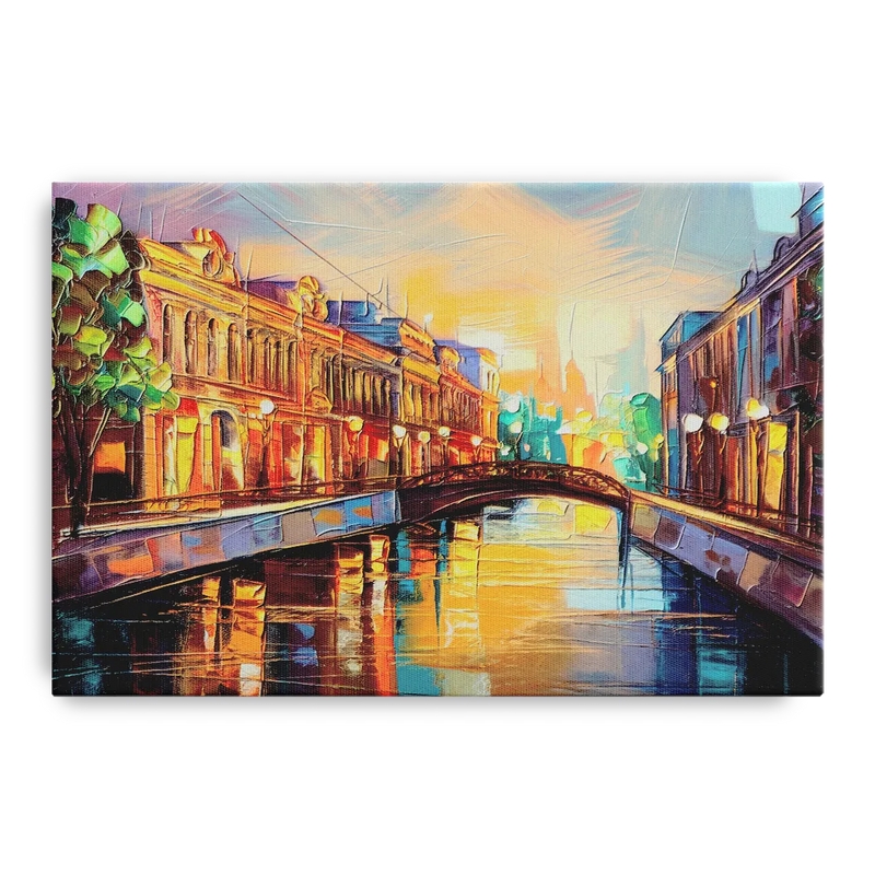 St. Petersburg Vibrant Streets Front - Canvas Wall Art