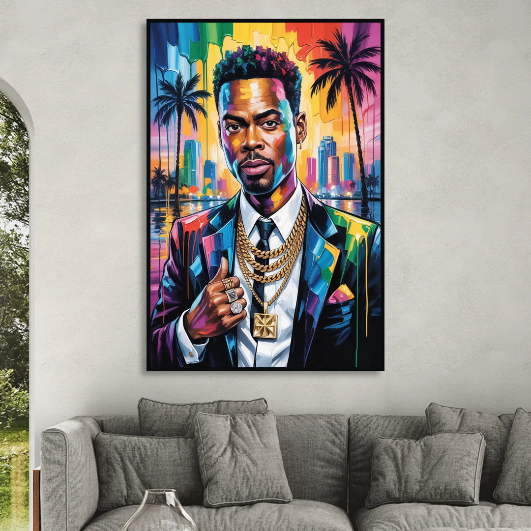 Stand Strong 2.0 Living Room - Black Canvas Wall Art