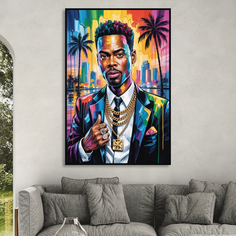 Stand Strong 2.0 Living Room - Black Canvas Wall Art