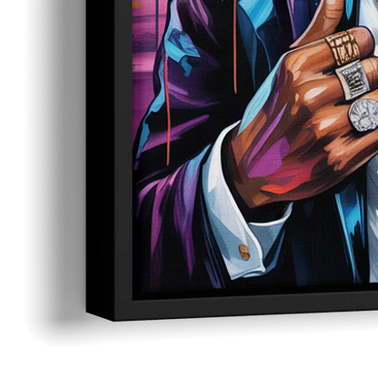 Stand Strong 2.0 - Close-Up Black Frame Canvas