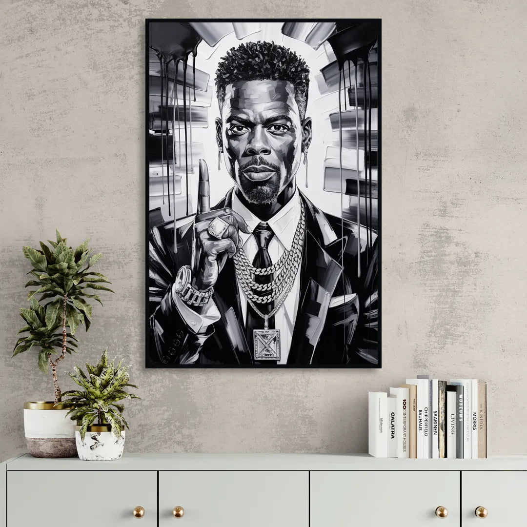 Stand Strong Sitting Room - Black Canvas Wall Art