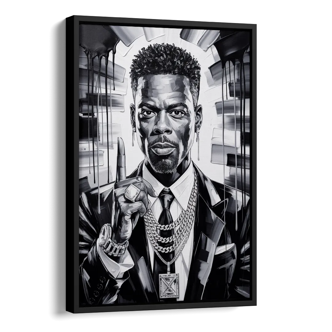 Stand Strong Side - Black Canvas Wall Art