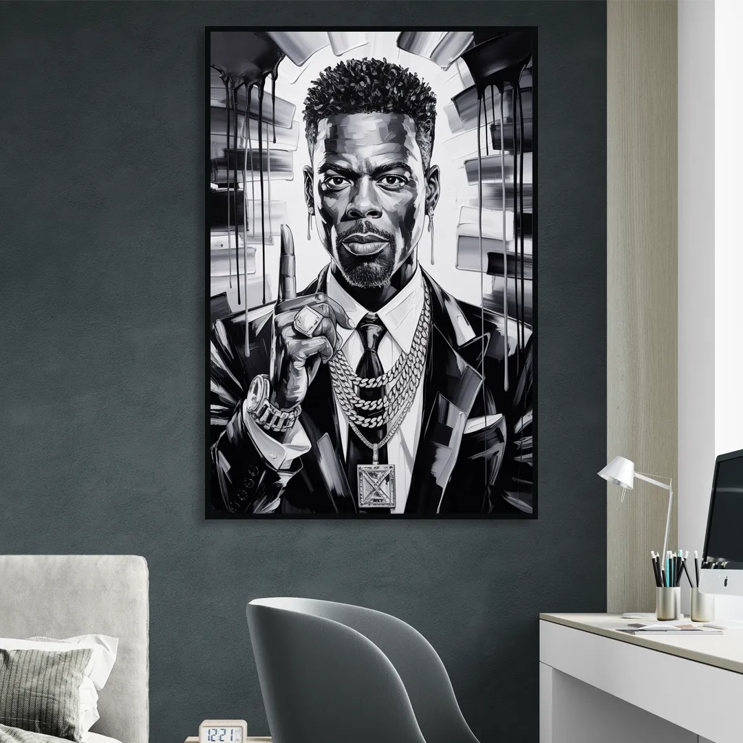 Stand Strong Living Room - Black Canvas Wall Art