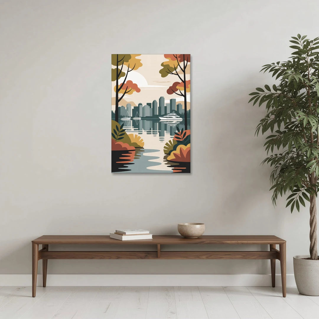 Stanley Park Seawall - Canvas Wall Art - Coffee Table - 24x36