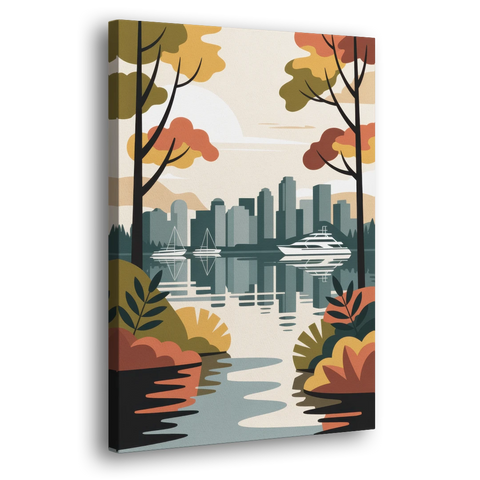 Stanley Park Seawall - Canvas Wall Art - Side