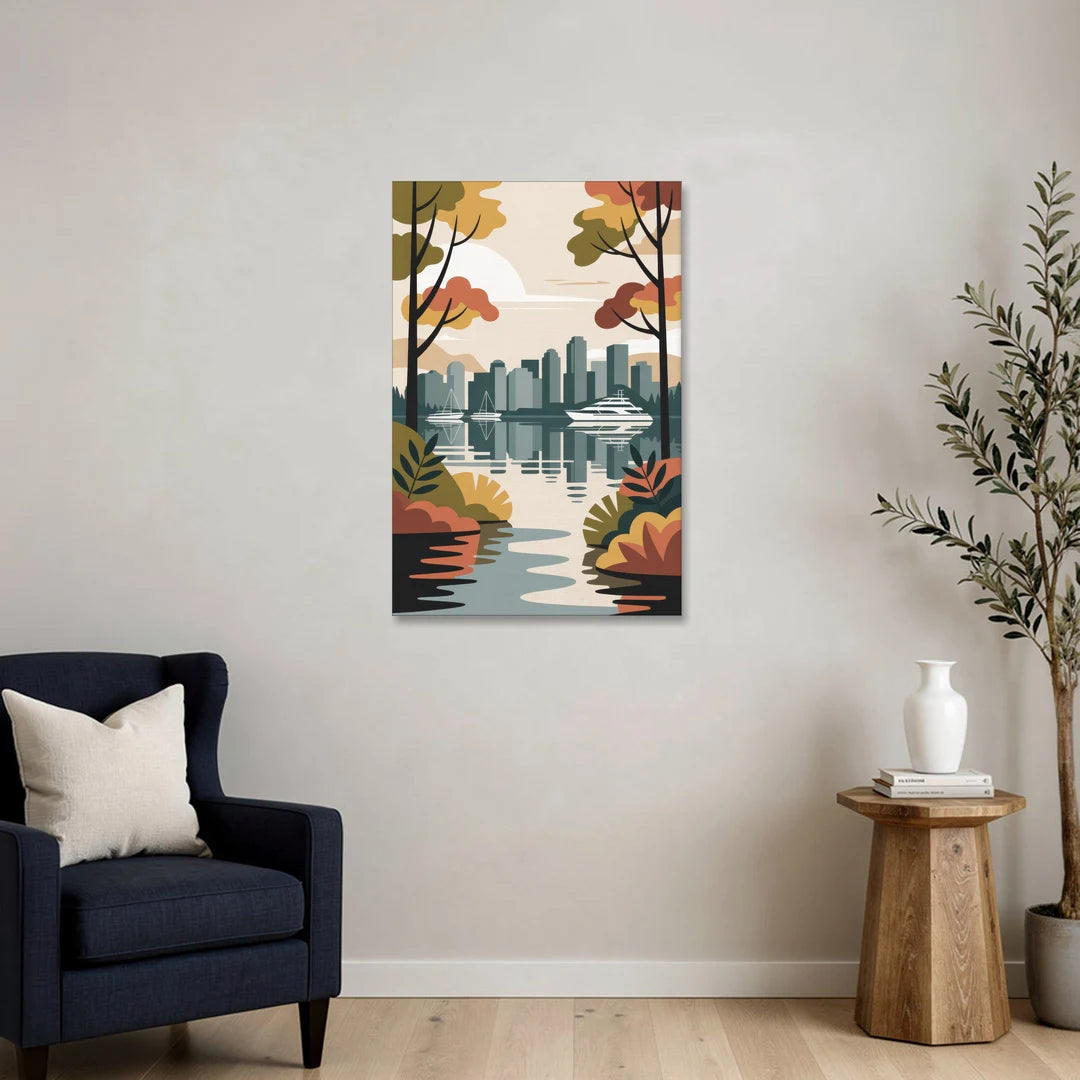 Stanley Park Seawall - Canvas Wall Art - Sofa - 24x36