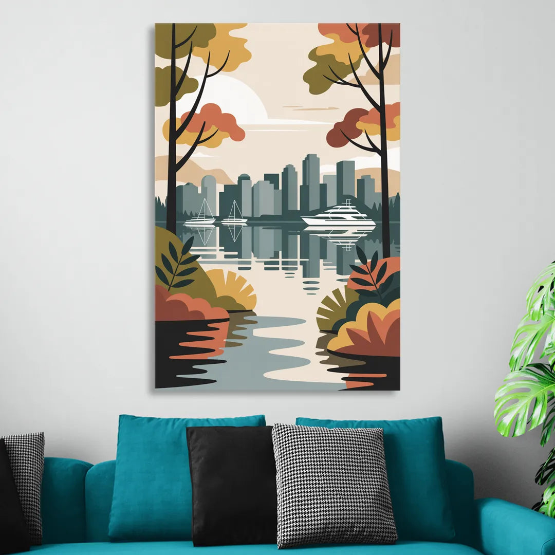 Stanley Park Seawall Sitting Room - Canvas Wall Art