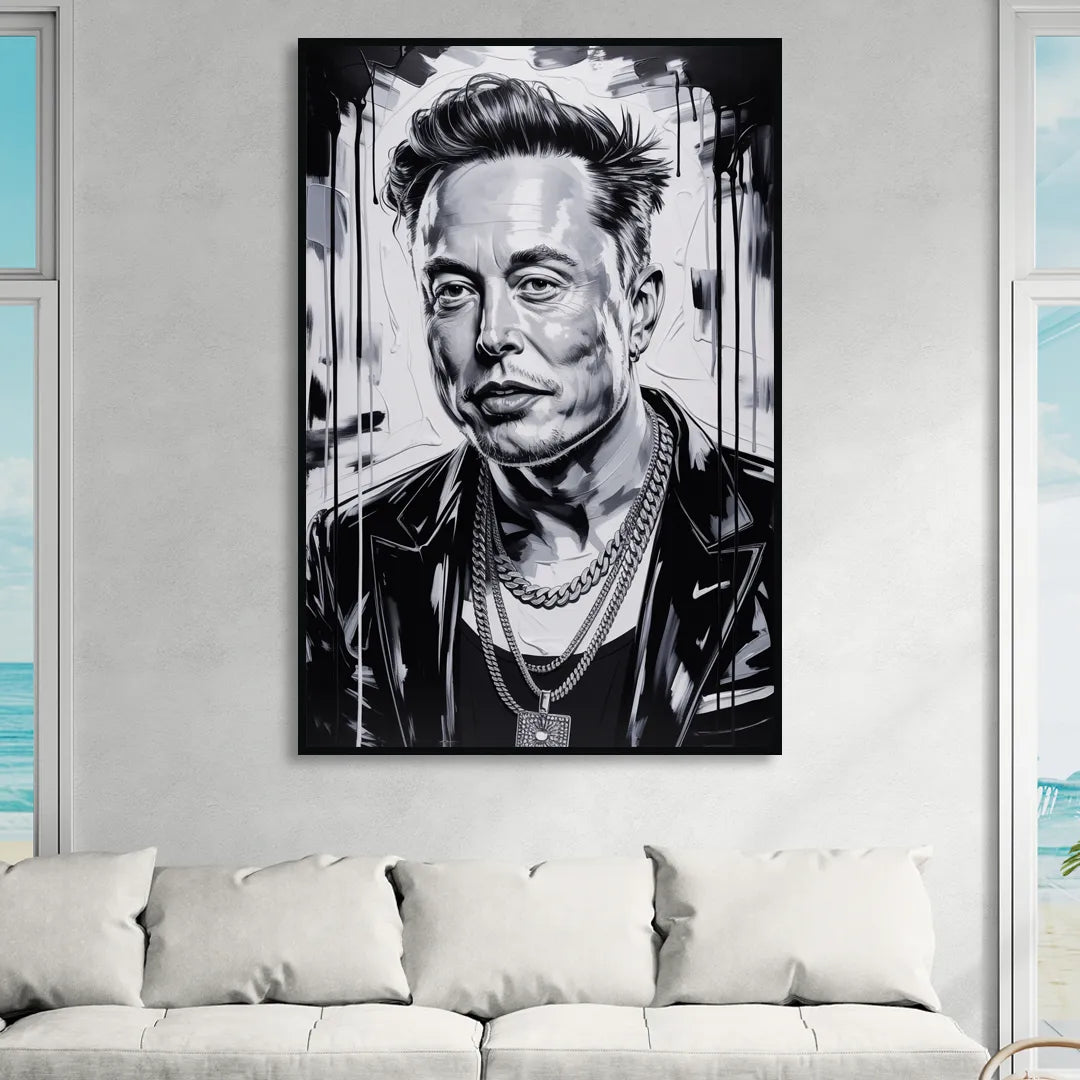 Star Light 2.0 Sitting Room - Black Canvas Wall Art