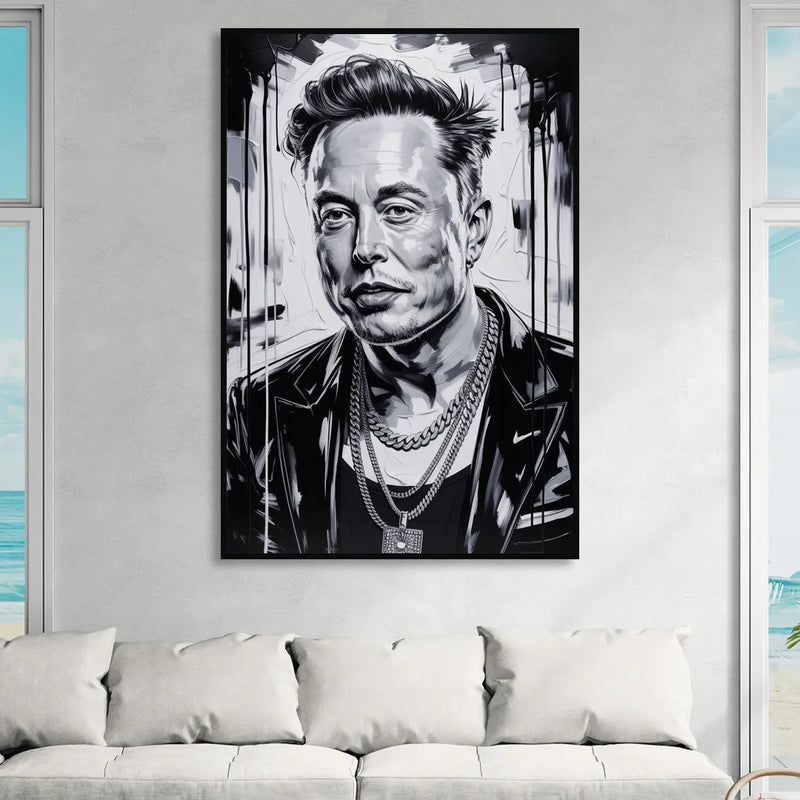 Star Light 2.0 Sitting Room - Black Canvas Wall Art