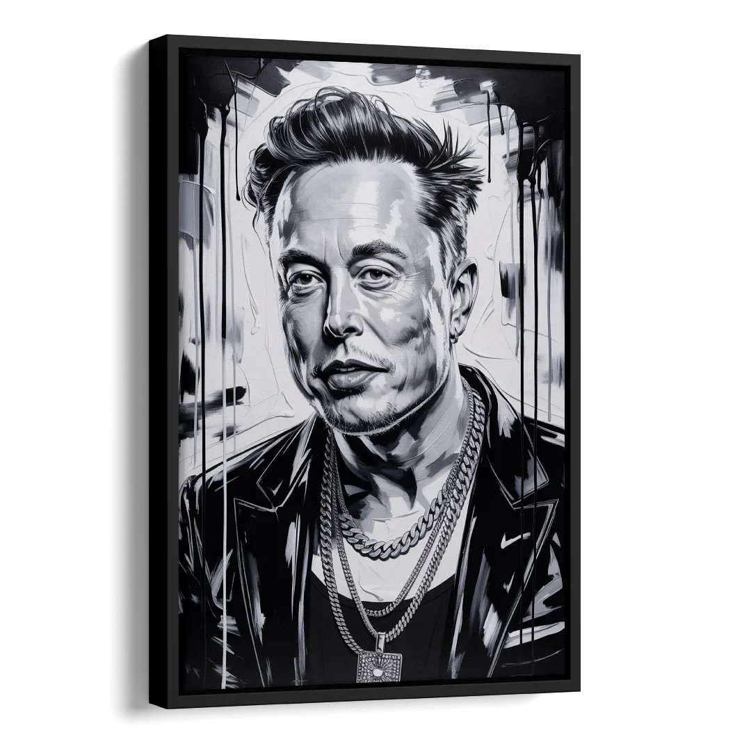 Star Light 2.0 Side - Black Canvas Wall Art