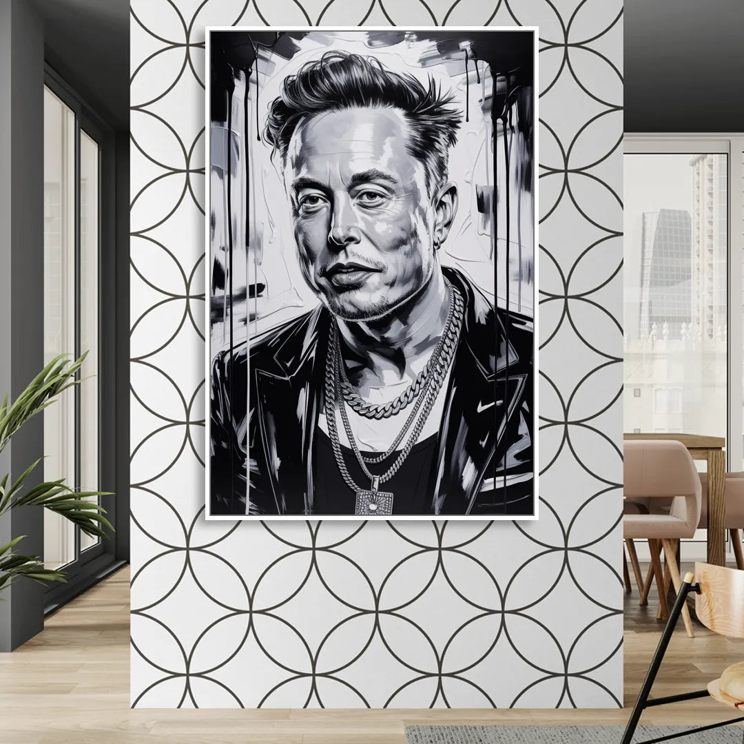 Star Light 2.0 Sitting Room - White Canvas Wall Art