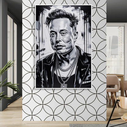 Star Light 2.0 Sitting Room - White Canvas Wall Art