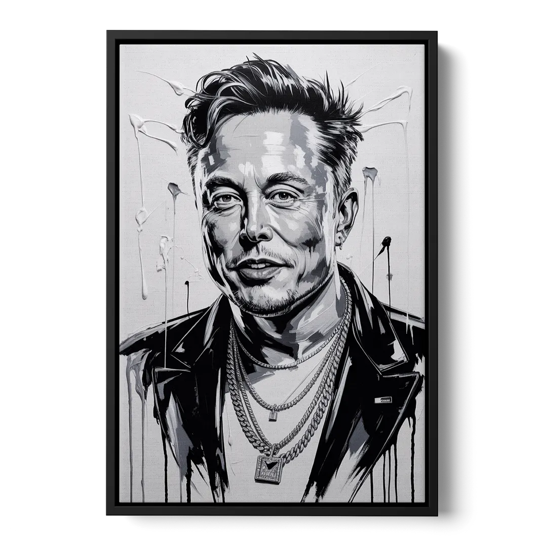 Star Light Front - Black Canvas Wall Art