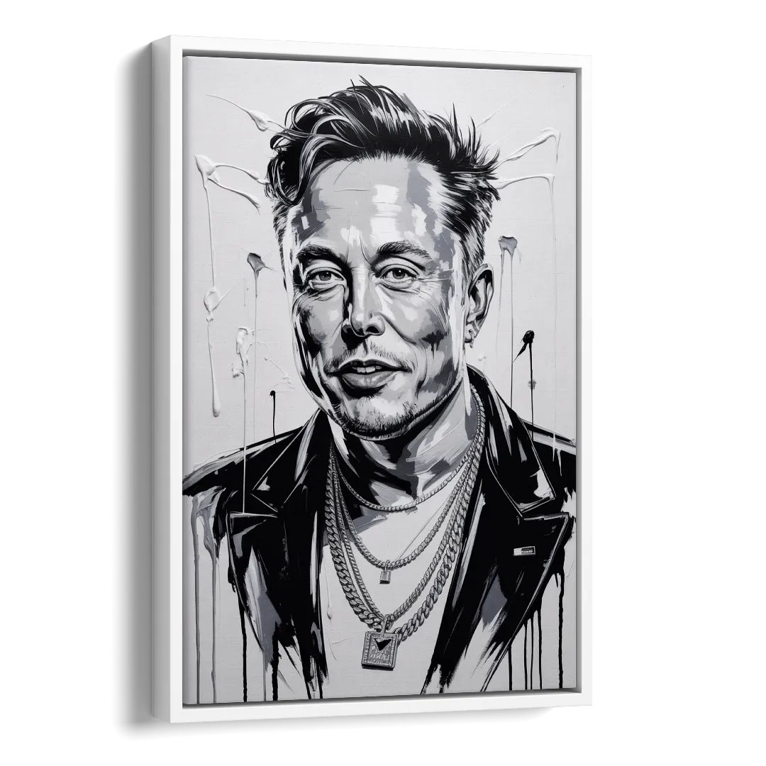 Star Light Side - White Canvas Wall Art