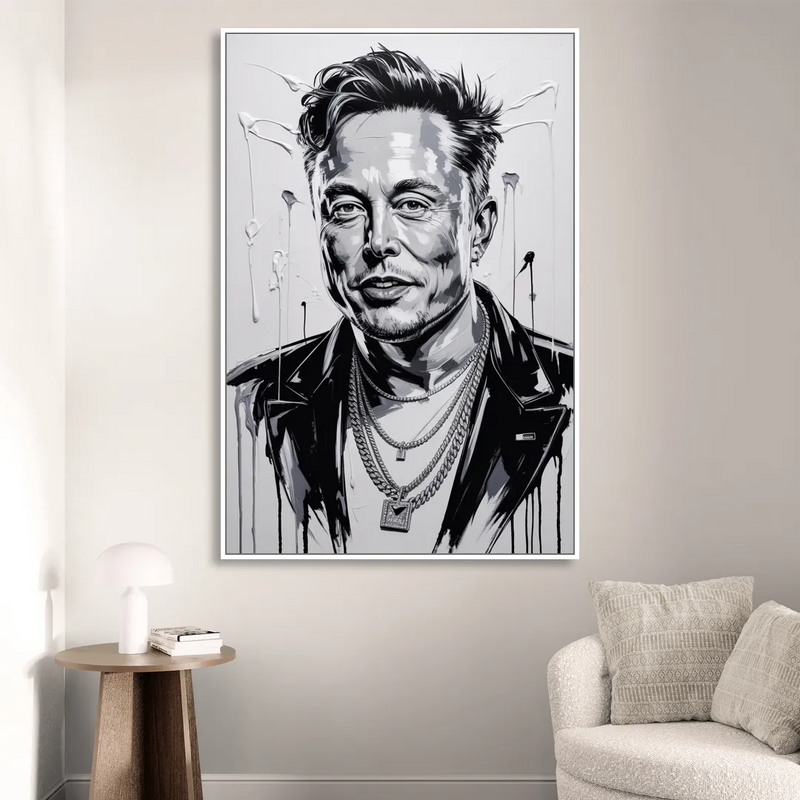 Star Light Sitting Room - White Canvas Wall Art