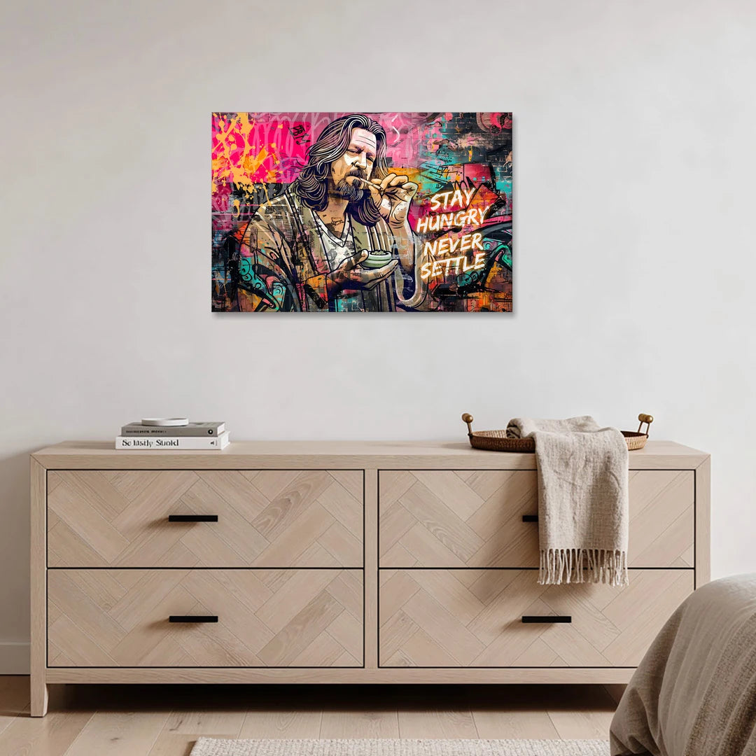 Stay Hungry Never Settle - Canvas Wall Art - Coffee Table - 36x24